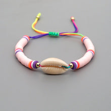 Load image into Gallery viewer, Women Handmade Colourful Seashell Heishi Disc Shell Adjustable Bracelet freeshipping - Tyche Ace