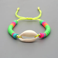 Load image into Gallery viewer, Women Handmade Colourful Seashell Heishi Disc Shell Adjustable Bracelet freeshipping - Tyche Ace