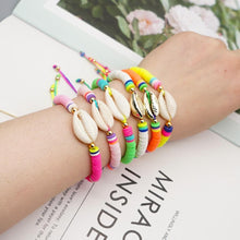 Load image into Gallery viewer, Women Handmade Colourful Seashell Heishi Disc Shell Adjustable Bracelet freeshipping - Tyche Ace