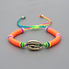 Load image into Gallery viewer, Women Handmade Colourful Seashell Heishi Disc Shell Adjustable Bracelet freeshipping - Tyche Ace