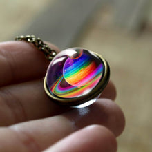 Load image into Gallery viewer, Women Handmade Galaxy Double Sided Universe Pendant Necklaces freeshipping - Tyche Ace