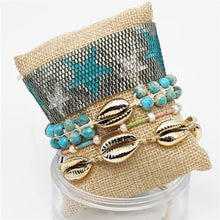 Load image into Gallery viewer, Women Handmade Miyuki Seeds Beads Shell Design Charm Bracelet Set freeshipping - Tyche Ace