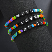 Load image into Gallery viewer, Women Handmade Weave Rope Multilayer Eye Shell Letter Beaded Charm Bracelet freeshipping - Tyche Ace