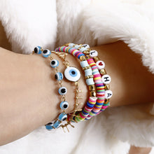 Load image into Gallery viewer, Women Handmade Weave Rope Multilayer Eye Shell Letter Beaded Charm Bracelet freeshipping - Tyche Ace