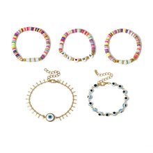 Load image into Gallery viewer, Women Handmade Weave Rope Multilayer Eye Shell Letter Beaded Charm Bracelet freeshipping - Tyche Ace