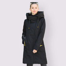 Load image into Gallery viewer, Women Hooded Thin Cotton Long Windproof Stylish Coat freeshipping - Tyche Ace