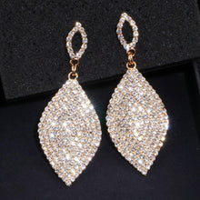 Load image into Gallery viewer, Women Large Rhinestone Teardrop Shape Crystal Earrings freeshipping - Tyche Ace
