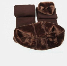 Load image into Gallery viewer, Women Large Size Winter High Waist Velvet Ankle-Length Stepped Foot Leggings freeshipping - Tyche Ace