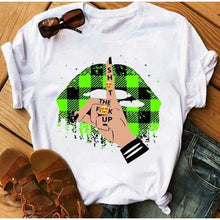Load image into Gallery viewer, Women  Lips Print Fashionable Stylish Lips T Shirts freeshipping - Tyche Ace