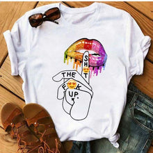 Load image into Gallery viewer, Women  Lips Print Fashionable Stylish Lips T Shirts freeshipping - Tyche Ace