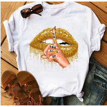 Load image into Gallery viewer, Women  Lips Print Fashionable Stylish Lips T Shirts freeshipping - Tyche Ace