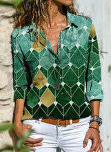 Load image into Gallery viewer, Women Long Sleeve Floral Print Casual Shirts freeshipping - Tyche Ace