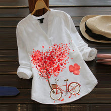 Load image into Gallery viewer, Women Long Sleeve V-Neck Casual Blouse freeshipping - Tyche Ace