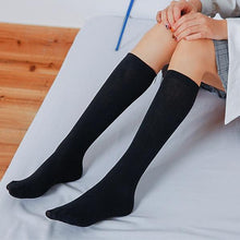 Load image into Gallery viewer, Women Long Warm Thigh High Striped Trim Top Stockings freeshipping - Tyche Ace