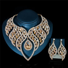Load image into Gallery viewer, Women Luxury Fashion Waterdrop Crystal Necklace Earrings Set freeshipping - Tyche Ace