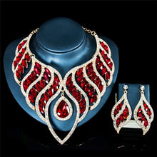 Load image into Gallery viewer, Women Luxury Fashion Waterdrop Crystal Necklace Earrings Set freeshipping - Tyche Ace