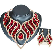 Load image into Gallery viewer, Women Luxury Fashion Waterdrop Crystal Necklace Earrings Set freeshipping - Tyche Ace