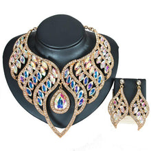 Load image into Gallery viewer, Women Luxury Fashion Waterdrop Crystal Necklace Earrings Set freeshipping - Tyche Ace