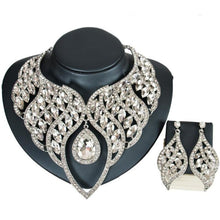 Load image into Gallery viewer, Women Luxury Fashion Waterdrop Crystal Necklace Earrings Set freeshipping - Tyche Ace