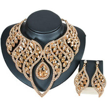 Load image into Gallery viewer, Women Luxury Fashion Waterdrop Crystal Necklace Earrings Set freeshipping - Tyche Ace