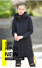 Load image into Gallery viewer, Women Luxury Sustans Fibre Technology Windproof Long Hooded Jacket freeshipping - Tyche Ace