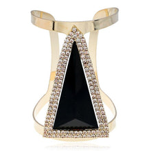 Load image into Gallery viewer, Women Maxi Wide Opening Smooth Metal Resin Mosaic Crystal Bracelet freeshipping - Tyche Ace