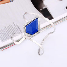 Load image into Gallery viewer, Women Maxi Wide Opening Smooth Metal Resin Mosaic Crystal Bracelet freeshipping - Tyche Ace