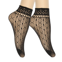 Load image into Gallery viewer, Women Mesh Silk Ultra-Thin Transparent Nylon Lace Socks freeshipping - Tyche Ace