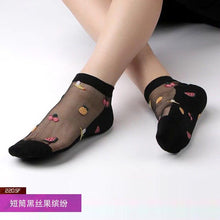 Load image into Gallery viewer, Women Mixed Fibre Lace Mesh Fishnet Transparent Socks freeshipping - Tyche Ace