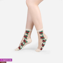Load image into Gallery viewer, Women Mixed Fibre Lace Mesh Fishnet Transparent Socks freeshipping - Tyche Ace