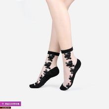 Load image into Gallery viewer, Women Mixed Fibre Lace Mesh Fishnet Transparent Socks freeshipping - Tyche Ace