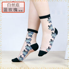 Load image into Gallery viewer, Women Mixed Fibre Lace Mesh Fishnet Transparent Socks freeshipping - Tyche Ace