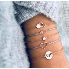 Load image into Gallery viewer, Women Multi-layers Gold Silver Colour Beads Sequins Set Bracelets freeshipping - Tyche Ace