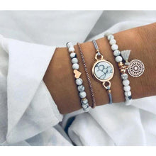 Load image into Gallery viewer, Women Multi-layers Gold Silver Colour Beads Sequins Set Bracelets freeshipping - Tyche Ace