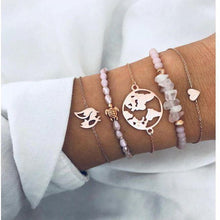 Load image into Gallery viewer, Women Multi-layers Gold Silver Colour Beads Sequins Set Bracelets freeshipping - Tyche Ace
