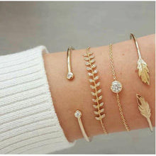 Load image into Gallery viewer, Women Multi-layers Gold Silver Colour Beads Sequins Set Bracelets freeshipping - Tyche Ace