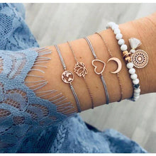 Load image into Gallery viewer, Women Multi-layers Gold Silver Colour Beads Sequins Set Bracelets freeshipping - Tyche Ace