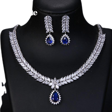 Load image into Gallery viewer, Women Multicolour Elegant Cubic Zircon Necklace Earrings Set freeshipping - Tyche Ace
