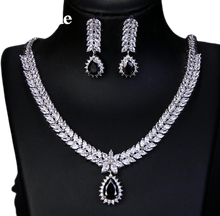 Load image into Gallery viewer, Women Multicolour Elegant Cubic Zircon Necklace Earrings Set freeshipping - Tyche Ace