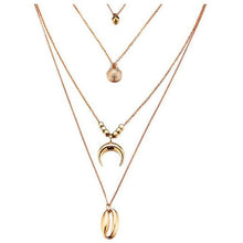 Load image into Gallery viewer, Women Multilayer Crystal Moon Necklaces, Pendants and Vintage Charm Gold Chokers freeshipping - Tyche Ace