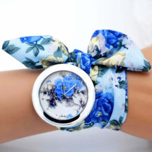 Load image into Gallery viewer, Women Floral Fabric Design Wrist Watches freeshipping - Tyche Ace