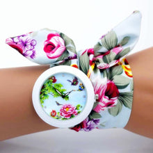 Load image into Gallery viewer, Women Floral Fabric Design Wrist Watches freeshipping - Tyche Ace