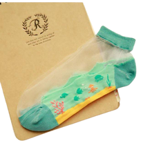 Load image into Gallery viewer, Women Ocean Series Sheer Mesh Silk Ultra-Thin Transparent Lace Socks freeshipping - Tyche Ace