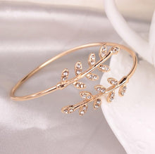 Load image into Gallery viewer, Women Open Adjustable Crystal Creative Tree Leaf Charm Bracelet Bangle freeshipping - Tyche Ace