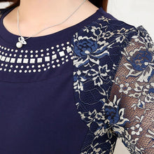 Load image into Gallery viewer, Women Patchwork Lace Long Sleeve Blouse freeshipping - Tyche Ace