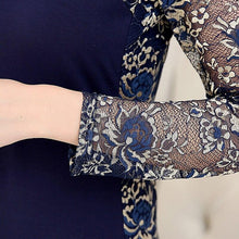 Load image into Gallery viewer, Women Patchwork Lace Long Sleeve Blouse freeshipping - Tyche Ace