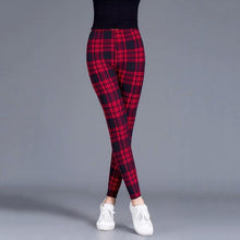 Load image into Gallery viewer, Women Plaid  Floral Stripe Trouser High Waist Pants freeshipping - Tyche Ace