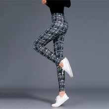 Load image into Gallery viewer, Women Plaid  Floral Stripe Trouser High Waist Pants freeshipping - Tyche Ace