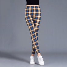 Load image into Gallery viewer, Women Plaid  Floral Stripe Trouser High Waist Pants freeshipping - Tyche Ace