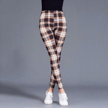 Load image into Gallery viewer, Women Plaid  Floral Stripe Trouser High Waist Pants freeshipping - Tyche Ace